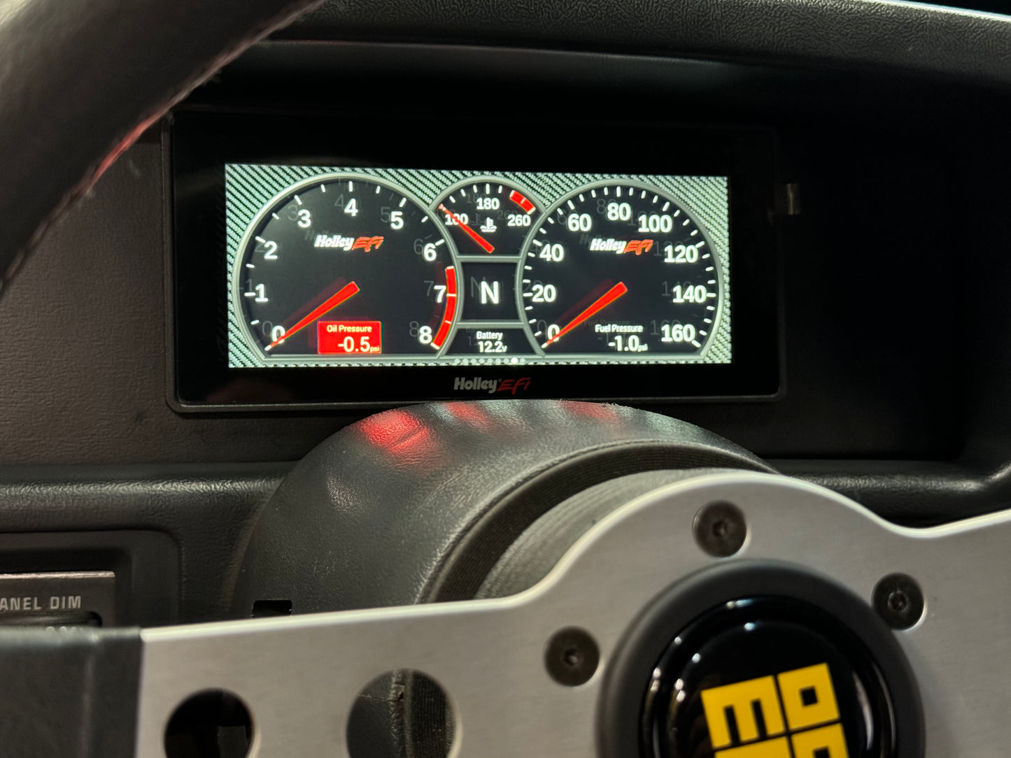 HOLLEY EFI 1987-1993 FORD MUSTANG 6.86" BLACK DASH PANEL