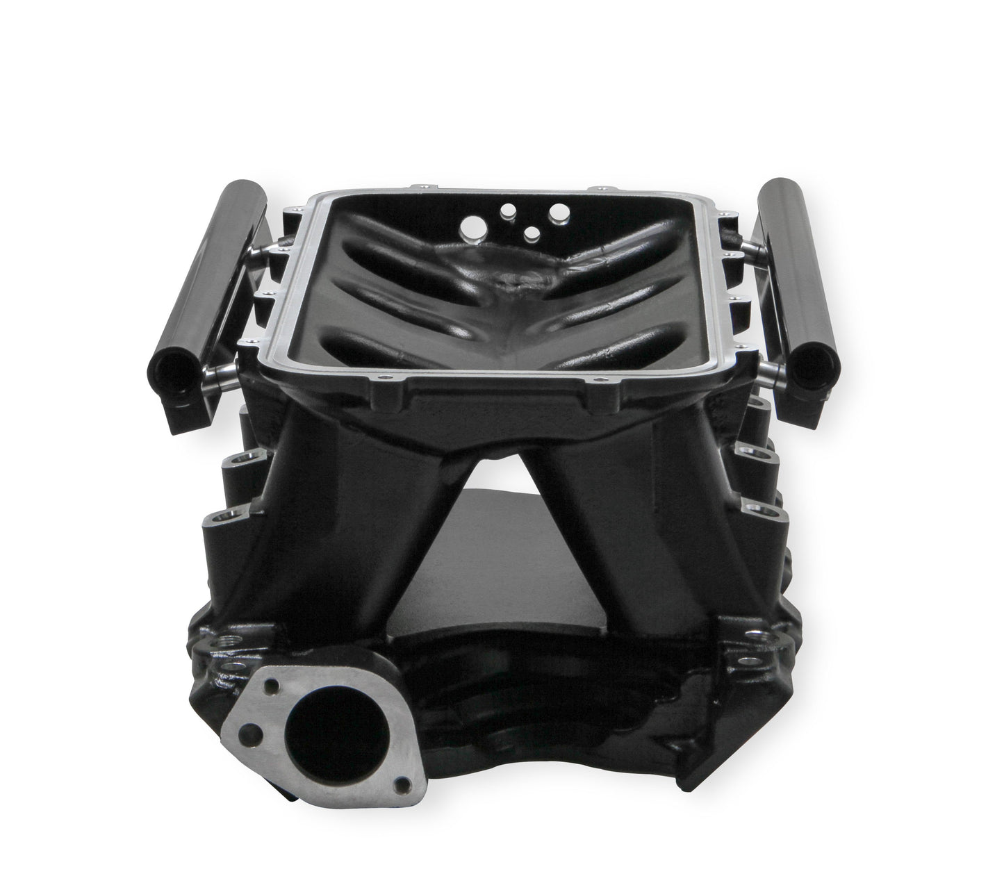 HOLLEY EFI BLACK 351W FORD HI-RAM EFI MANIFOLD Black (9.5" Deck) 105mm LS Throttle Body Flange Top