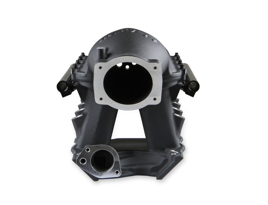 HOLLEY EFI 8.2 DECK SBF FORD HI-RAM EFI MANIFOLD-BLACK with 95mm LS Throttle Body Flange Top