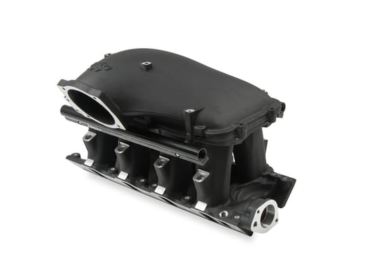 HOLLEY EFI 8.2 DECK SBF FORD HI-RAM EFI MANIFOLD WITH SIDE MOUNT TOP-BLACK  with 105mm 1986-95 Ford 5.0 Throttle Body Flange