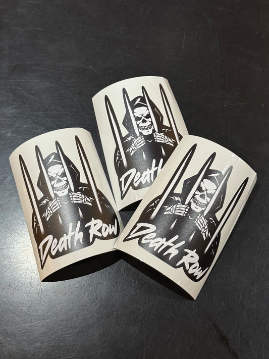 “DEATH ROW” Sticker - Brandon Silvas 1985 Mustang GT Drag Car